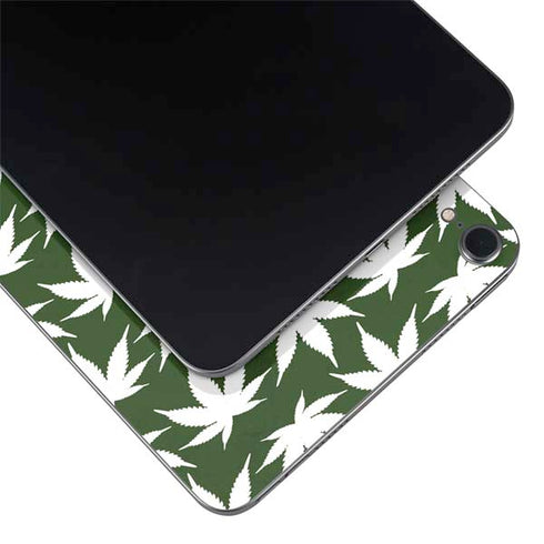Marijuana Leaf White Pattern Apple iPad Mini Skin