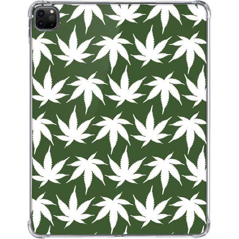 Marijuana Leaf White Pattern iPad Pro 11in (2024) Clear Case