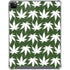 Marijuana Leaf White Pattern iPad Cases