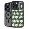 Marijuana Leaf White Pattern iPhone 13 Pro Kickstand Case