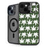 Marijuana Leaf White Pattern iPhone 14 Kickstand Case