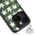 Marijuana Leaf White Pattern iPhone 14 Plus Kickstand Case