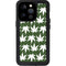 Marijuana Leaf White Pattern iPhone 15 Pro Waterproof Case