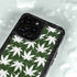 Marijuana Leaf White Pattern iPhone 15 Pro Waterproof Case