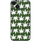 Marijuana Leaf White Pattern iPhone 15 Skin