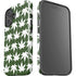 Marijuana Leaf White Pattern iPhone 16 Plus Impact Case