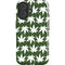 Marijuana Leaf White Pattern iPhone 16 Plus Magsafe Impact Case