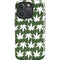 Marijuana Leaf White Pattern iPhone 16 Pro Impact Case