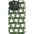 Marijuana Leaf White Pattern iPhone 16 Pro Max Impact Case