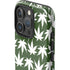 Marijuana Leaf White Pattern iPhone 16 Pro Max Impact Case