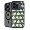 Marijuana Leaf White Pattern iPhone 16 Pro Max Kickstand Case