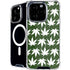 Marijuana Leaf White Pattern iPhone 16 Pro Max MagSafe Case