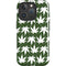 Marijuana Leaf White Pattern iPhone 16 Pro Max Magsafe Impact Case