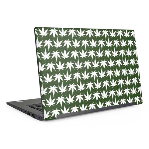 Marijuana Leaf White Pattern Dell Latitude Skin