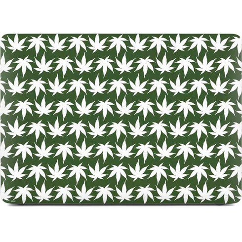 Marijuana Leaf White Pattern Apple MacBook Air Skin