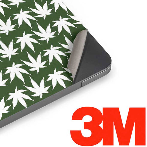 Marijuana Leaf White Pattern Apple MacBook Air Skin