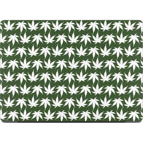 Marijuana Leaf White Pattern Apple MacBook Pro 14-inch Skin