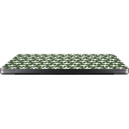 Marijuana Leaf White Pattern Apple MacBook Pro 14-inch Skin