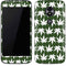 Marijuana Leaf White Pattern Moto E5 Play Skin