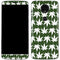 Marijuana Leaf White Pattern Moto E5 Plus Skin