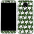 Marijuana Leaf White Pattern Moto E5 Plus Skin