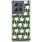 Marijuana Leaf White Pattern Moto G Stylus 5G (2025) Clear Case