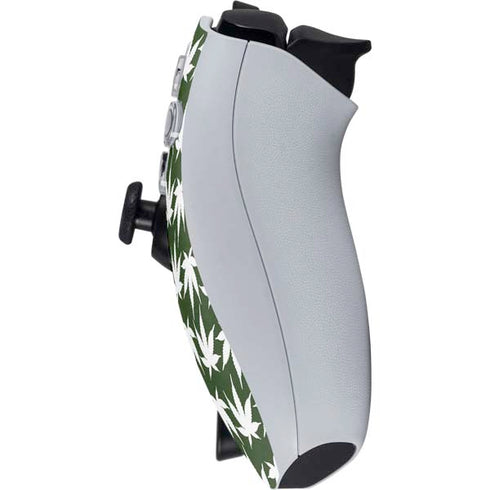Marijuana Leaf White Pattern PlayStation Portal Remote Player Skin