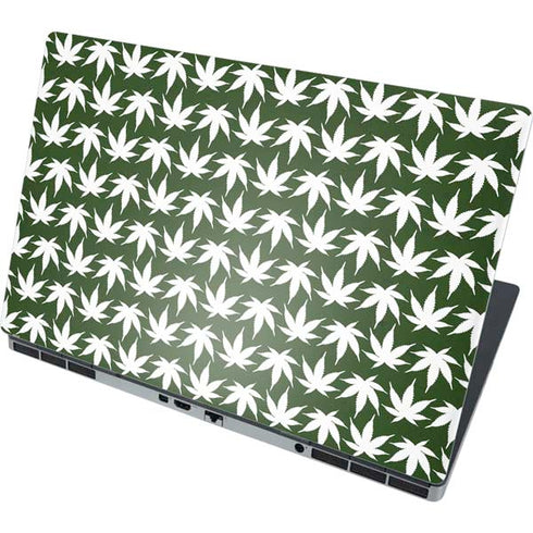 Marijuana Leaf White Pattern Dell Precision Skin