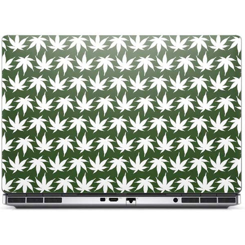 Marijuana Leaf White Pattern Dell Precision Skin