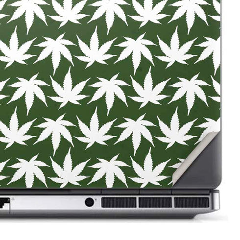 Marijuana Leaf White Pattern Dell Precision Skin