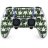 Marijuana Leaf White Pattern PlayStation PS5 Skins