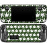 Marijuana Leaf White Pattern Steam Deck Handheld Gaming Computer OLED Skin