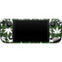 Marijuana Leaf White Pattern Steam Deck Handheld Gaming Computer Skin
