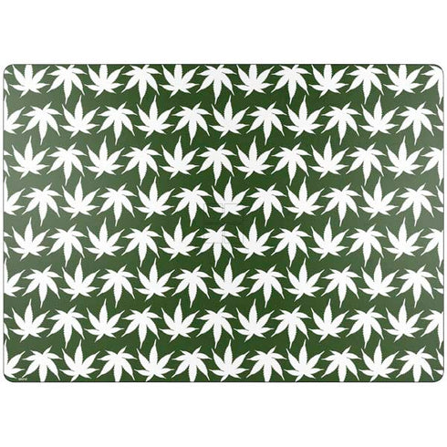 Marijuana Leaf White Pattern Surface Laptop 7 13.8in Skin