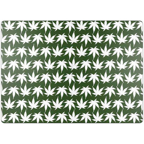 Marijuana Leaf White Pattern Surface Laptop 7 15in Skin