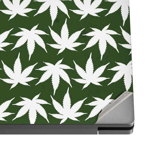 Marijuana Leaf White Pattern Dell XPS Skin