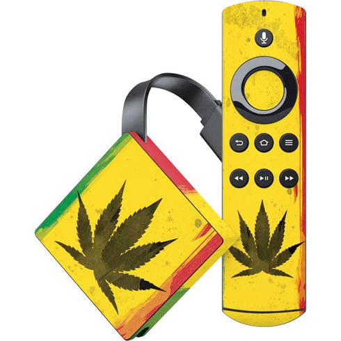 Marijuana Rasta Distressed Amazon Fire TV Skin