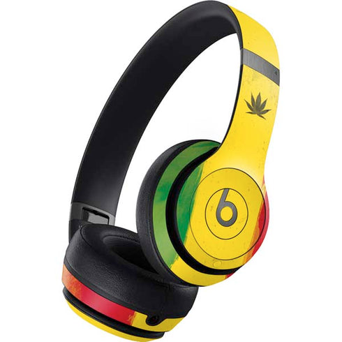 Marijuana Rasta Distressed Beats Solo 4 Wireless Headphones Skin