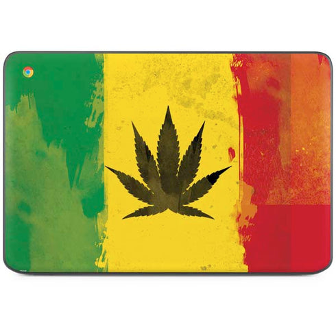 Marijuana Rasta Distressed HP Chromebook Skin