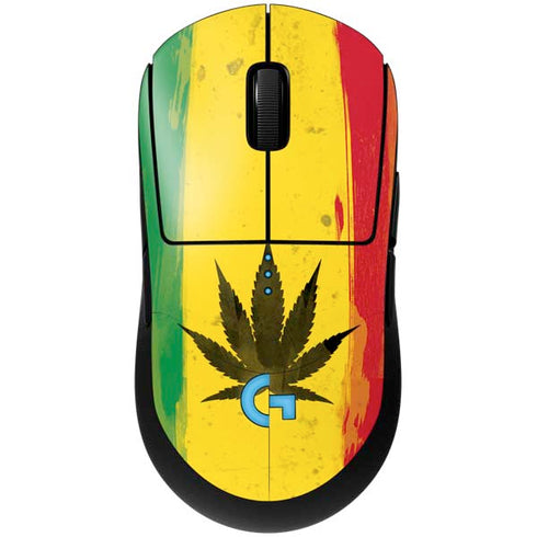 Marijuana Rasta Distressed G Pro Wireless Gaming Mouse Skin