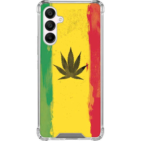 Marijuana Rasta Distressed Galaxy A16 5G Clear Case