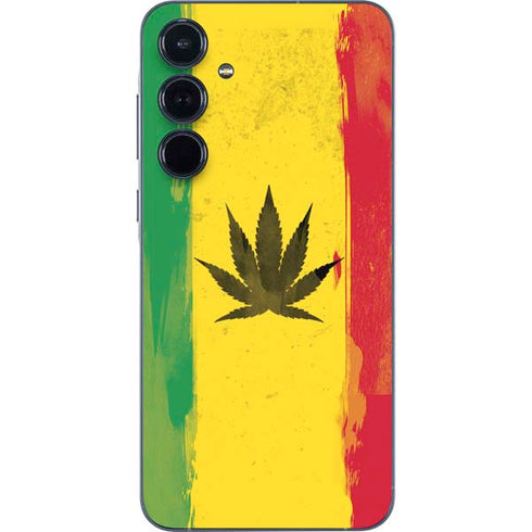 Marijuana Rasta Distressed Galaxy A35 5G Skin