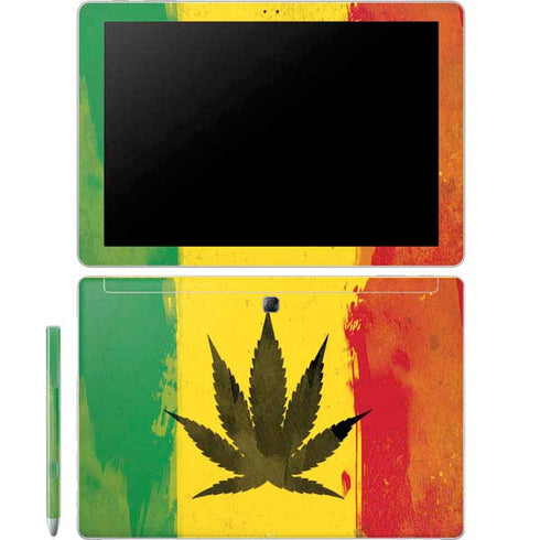 Marijuana Rasta Distressed Galaxy Book 12in Skin