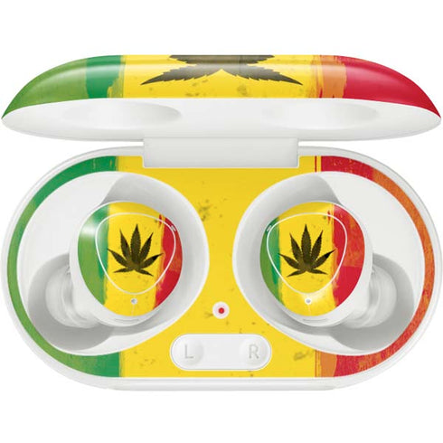 Marijuana Rasta Distressed Galaxy Buds Plus Skin