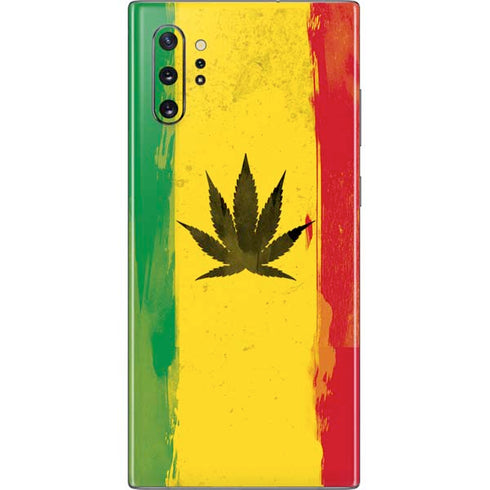 Marijuana Rasta Distressed Galaxy Note 10 Plus Skin