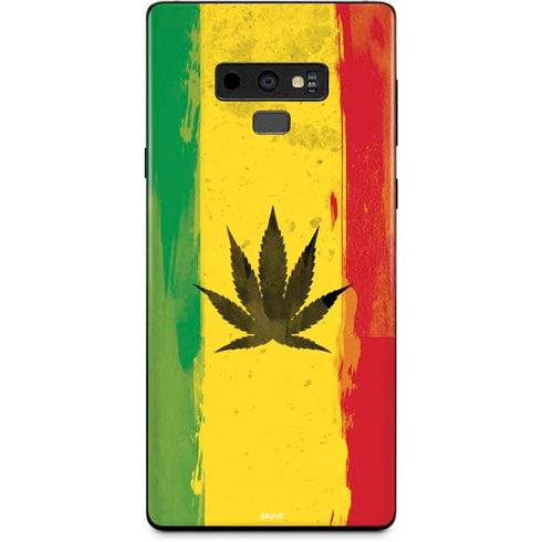 Marijuana Rasta Distressed Galaxy Note 9 Skin
