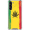 Marijuana Rasta Distressed Galaxy S24 FE Clear Case