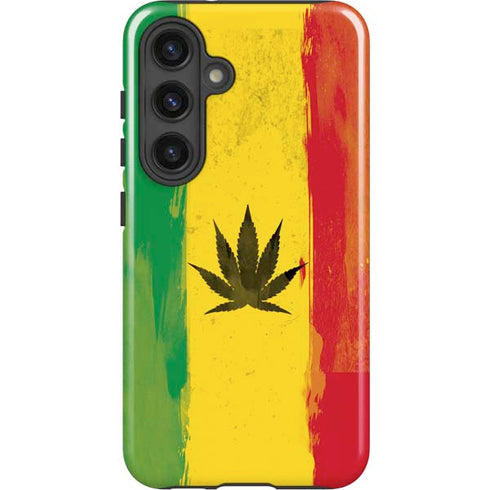 Marijuana Rasta Distressed Galaxy S25 Impact Case