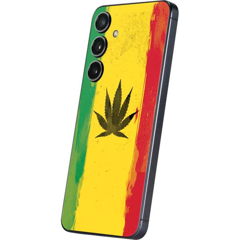 Marijuana Rasta Distressed Galaxy S24 Plus Skin