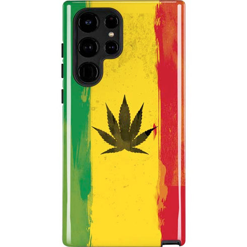 Marijuana Rasta Distressed Galaxy S25 Ultra Impact Case